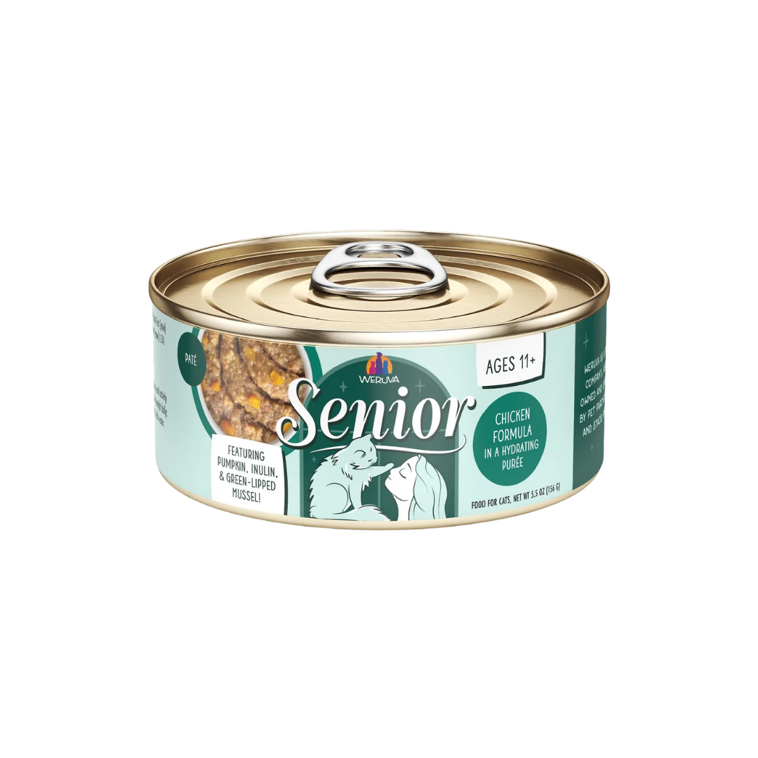 Weruva Wet Cat Food - Senior 11+ Chicken Pate in Puree Canned