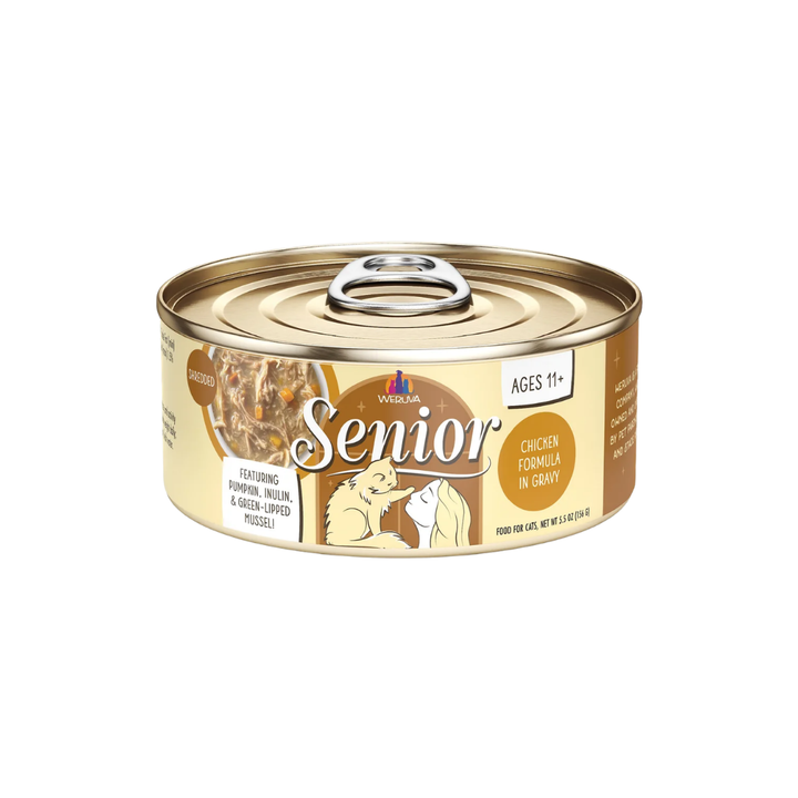 Weruva Wet Cat Food - Senior 11+ Chicken Shredded in Gravy Canned