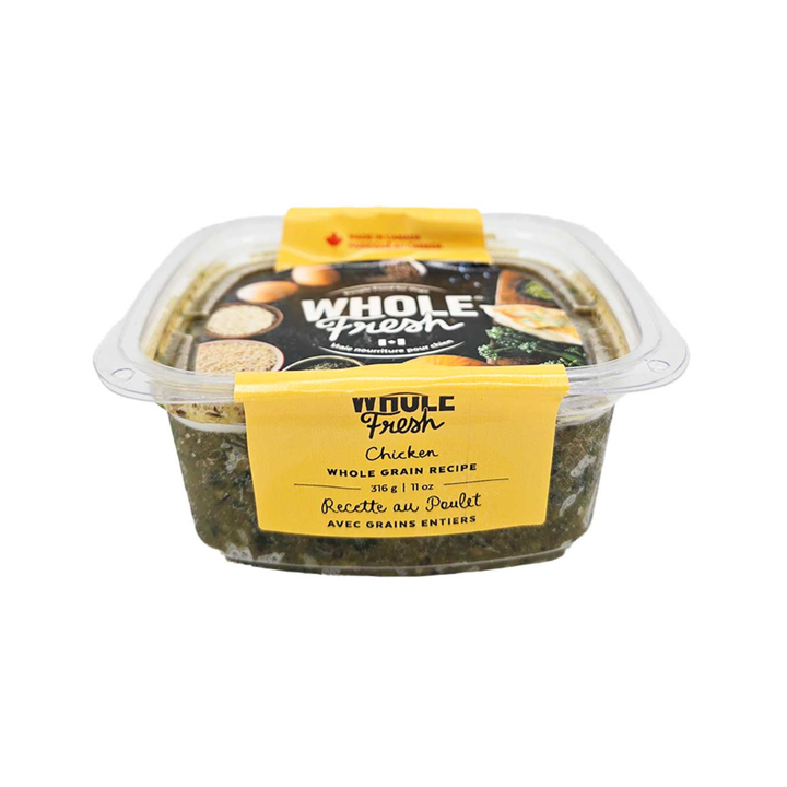 Whole Fresh Wet Dog Food - Gently-Cooked Whole Grain Chicken Recipe