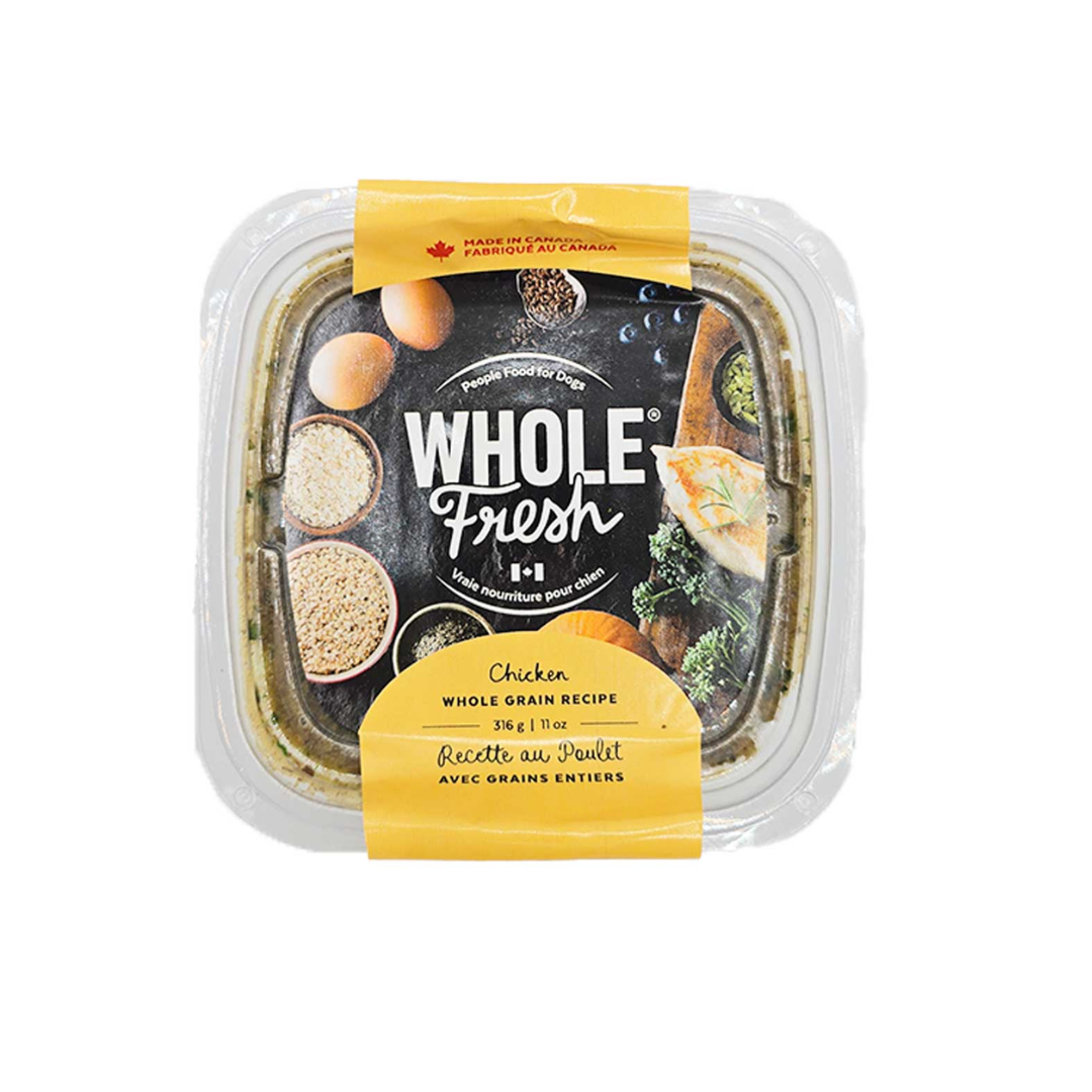 Whole Fresh Wet Dog Food - Gently-Cooked Whole Grain Chicken Recipe