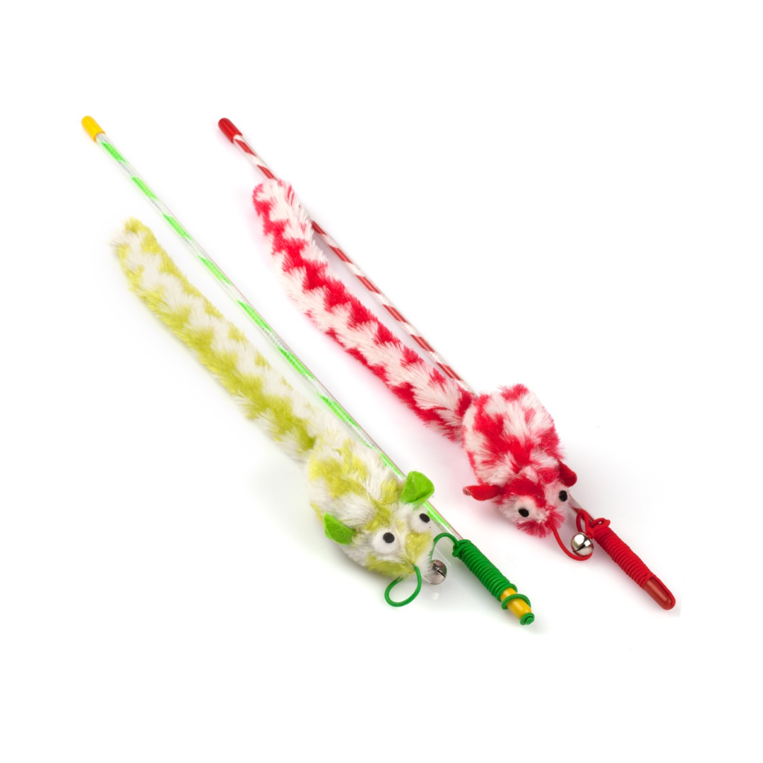 Wonpet Cat Toys - Cat Teaser Big Eye Mouse Long Tail Assorted