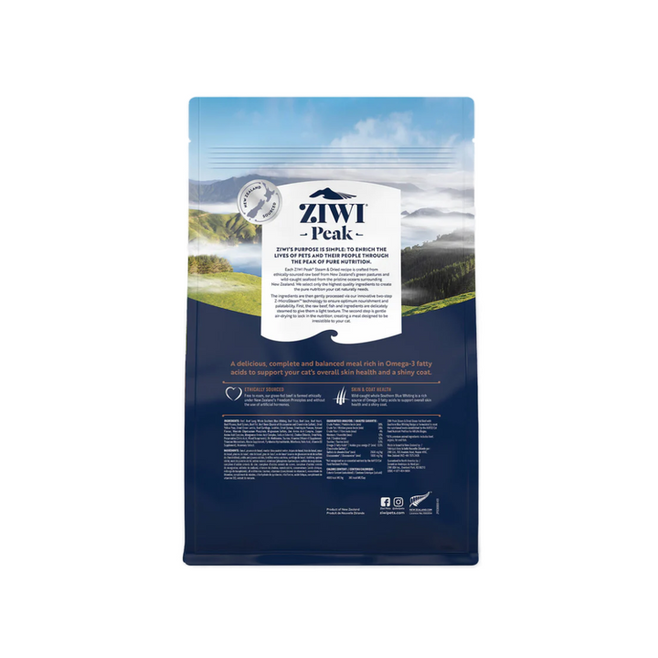 ZIWI Peak Steam-Dried Cat Food - Beef with Southern Blue Whiting Recipe