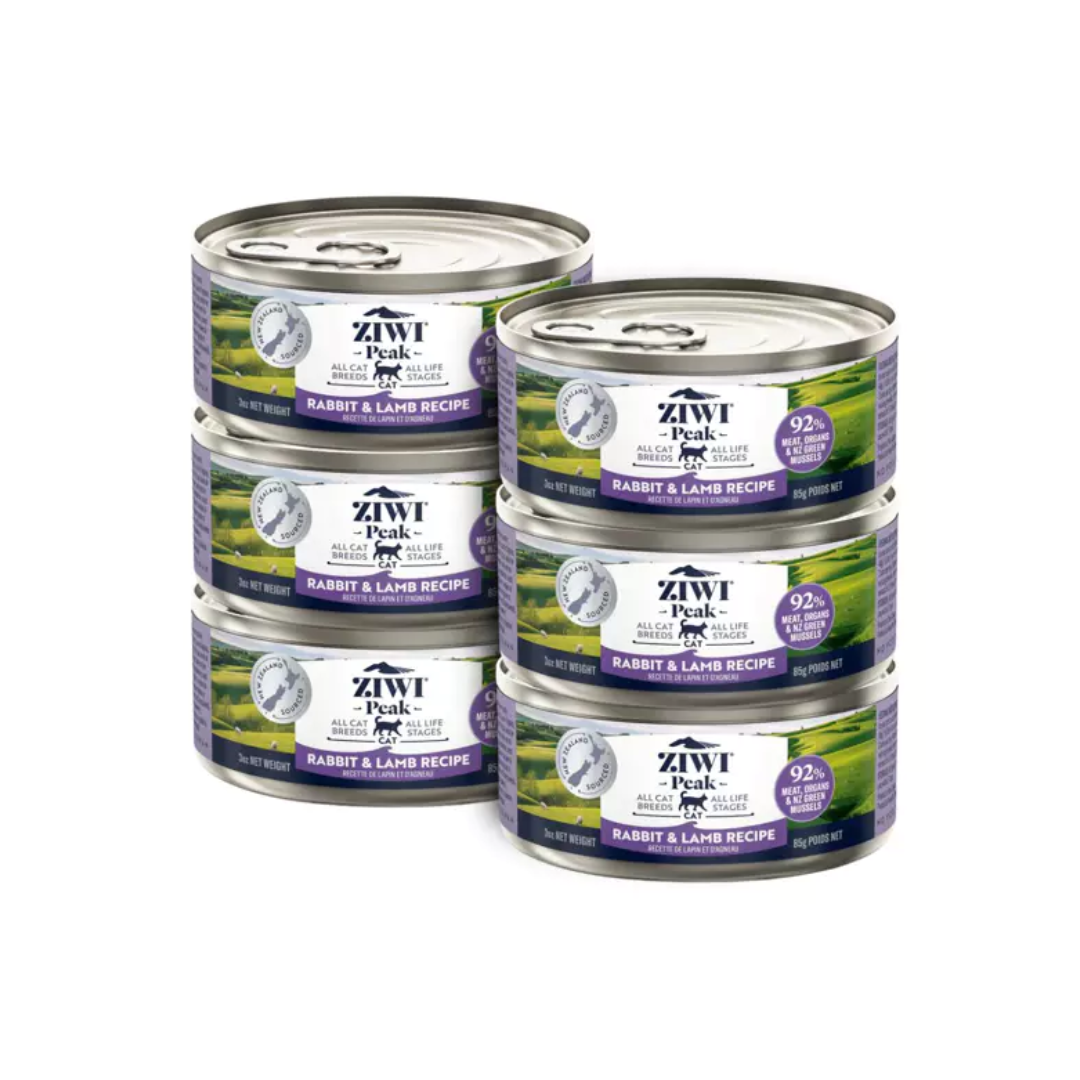 ZIWI Peak Wet Cat Food - New Zealand Rabbit & Lamb Recipe Canned