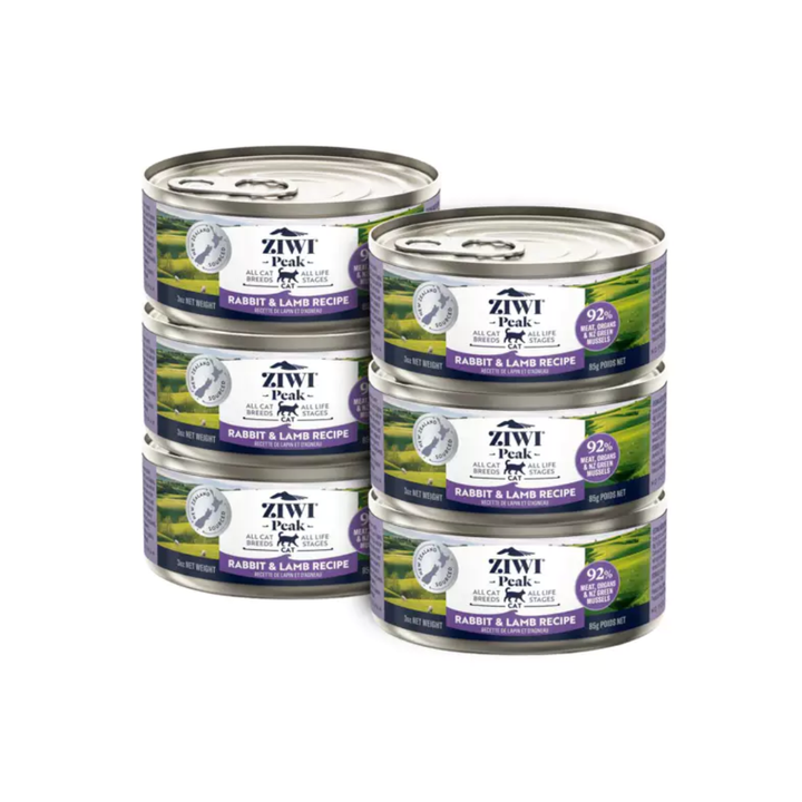 ZIWI Peak Wet Cat Food - New Zealand Rabbit & Lamb Recipe Canned