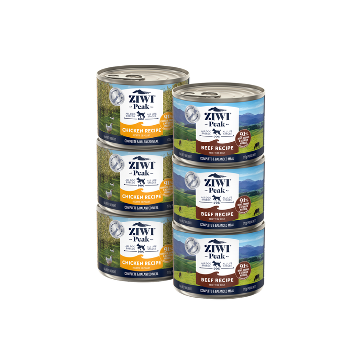 ZIWI Peak Wet Dof Food - Variety Pack - Beef & Chicken