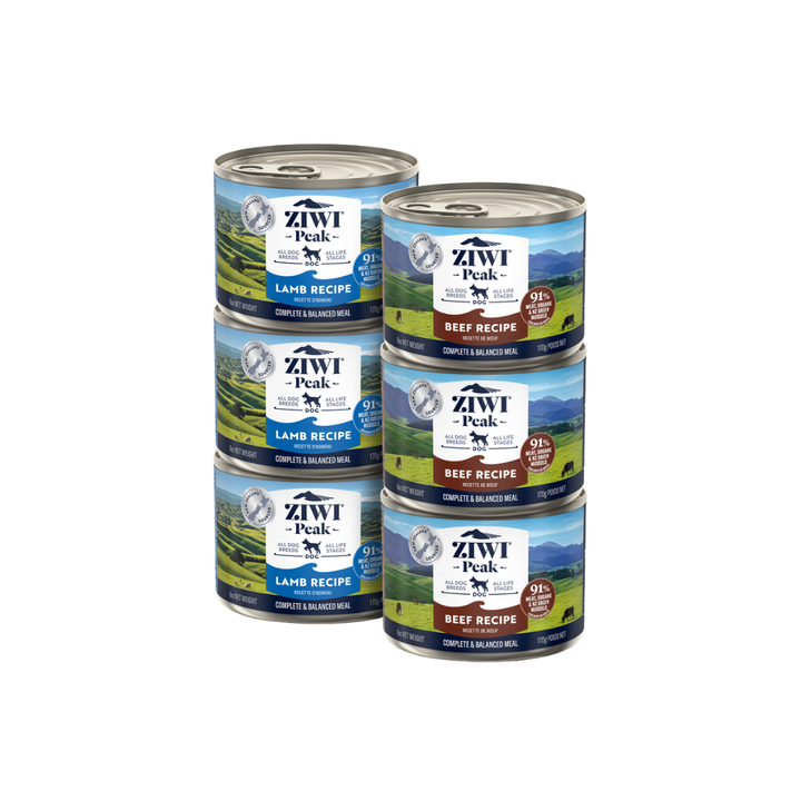 ZIWI Peak Wet Dog Food - Variety Pack - Beef & Lamb