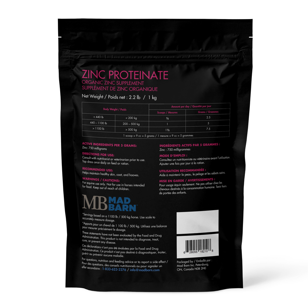Equine Supplements - Mad Barn Zinc Proteinate - 15%