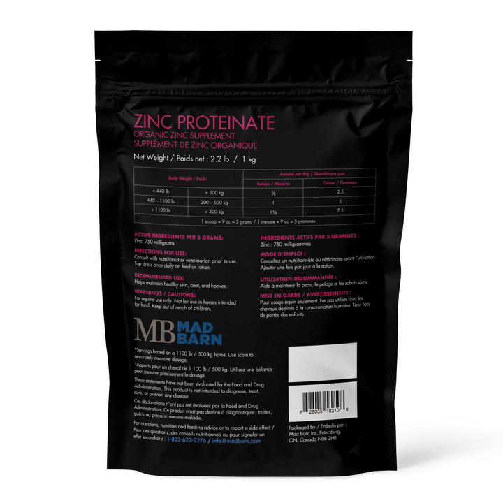 Equine Supplements - Mad Barn Zinc Proteinate - 15%