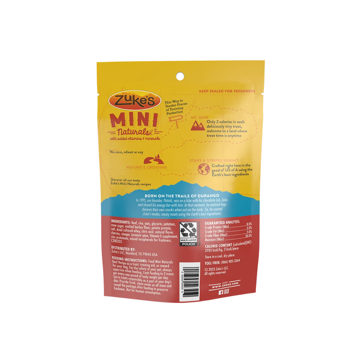 Zuke's Dog Treats - Mini Naturals Beef