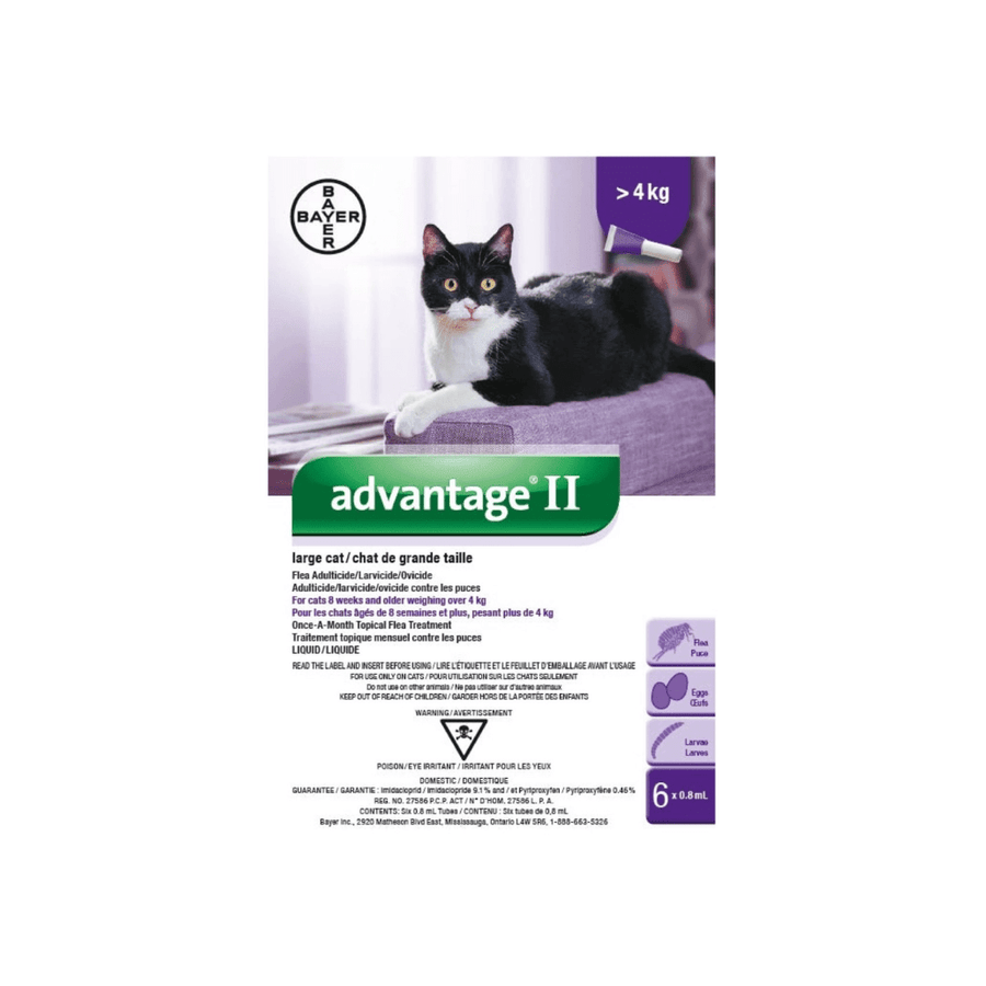Advantage II Cat Flea and Tick Control Large Cats Over