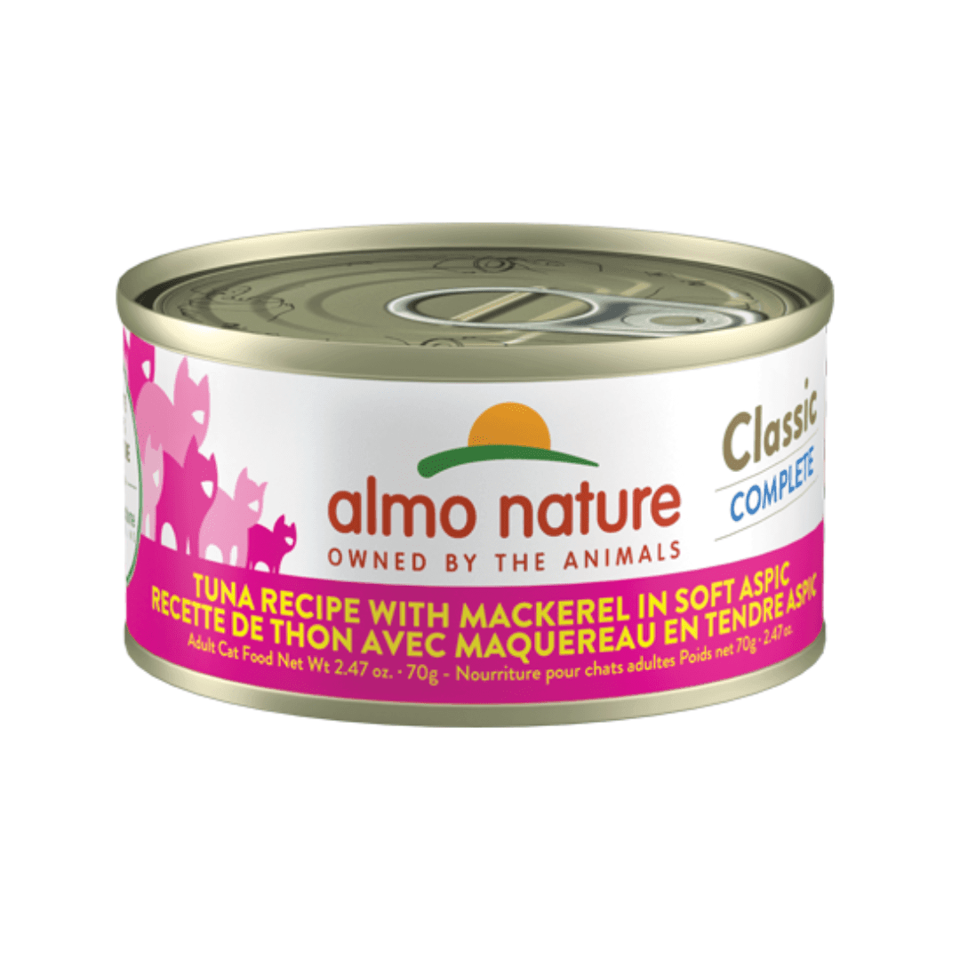 Almo Nature Wet Cat Food - Classic Complete Tuna Recipe with Mackerel in Soft Aspic Canned - Toronto Pets