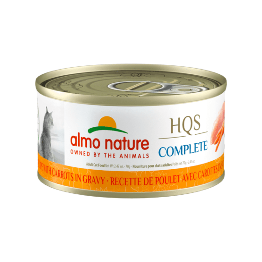 Almo Nature Wet Cat Food - HQS Complete Chicken with Carrots in Gravy Canned - Toronto Pets