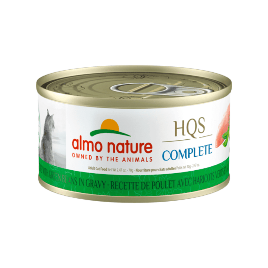 Almo Nature Wet Cat Food - HQS Complete Chicken with Green Bean in Gravy Canned - Toronto Pets