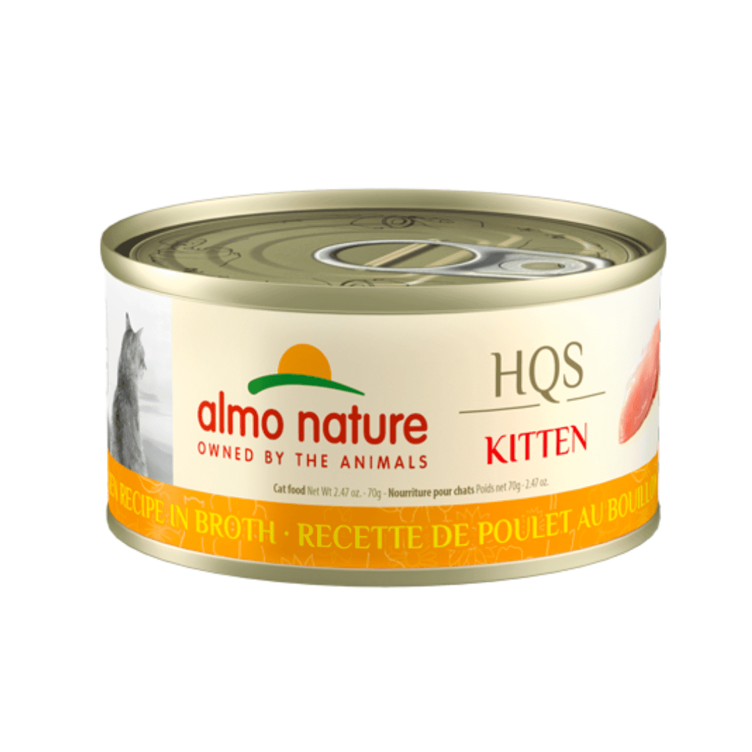 Almo Nature Wet Cat Food - HQS Natural Kitten Chicken Recipe Breast in Broth Canned - Toronto Pets
