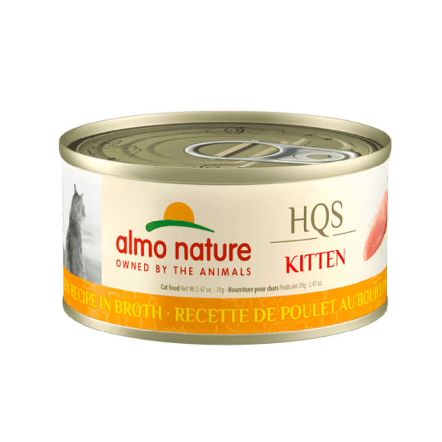 Almo Nature Wet Cat Food - HQS Natural Kitten Chicken Recipe Breast in Broth Canned - Toronto Pets