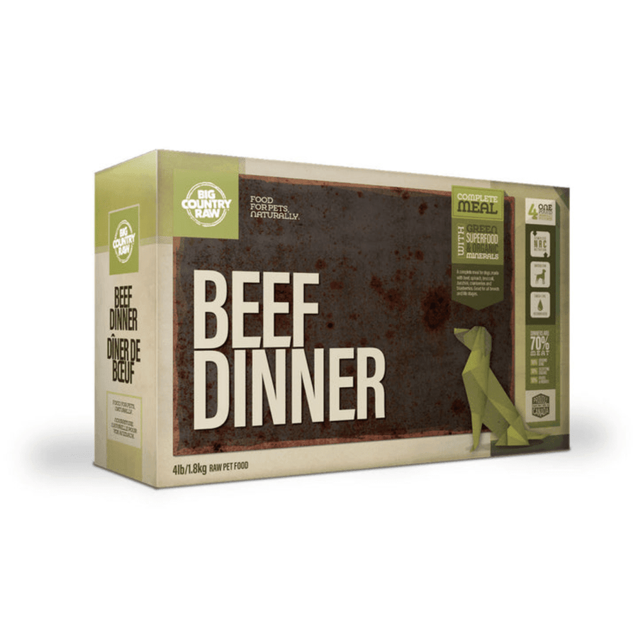 Big Country Raw Frozen Dog Food - Beef Dinner Carton - Toronto Pets