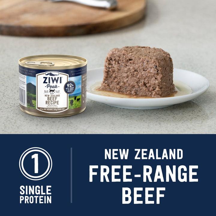 ZIWI Peak Wet Cat Food - New Zealand Beef Recipe Canned 