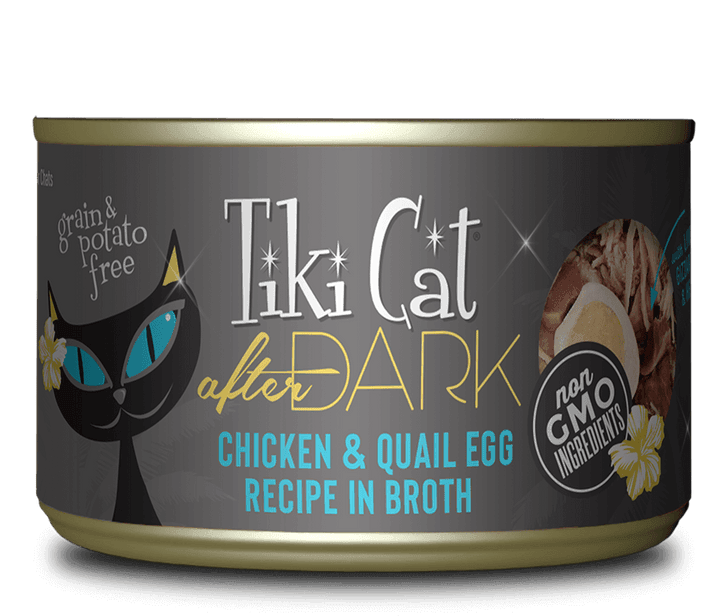 Tiki Cat Wet Cat Food - After Dark Chicken & Quail Egg in Broth Canned 