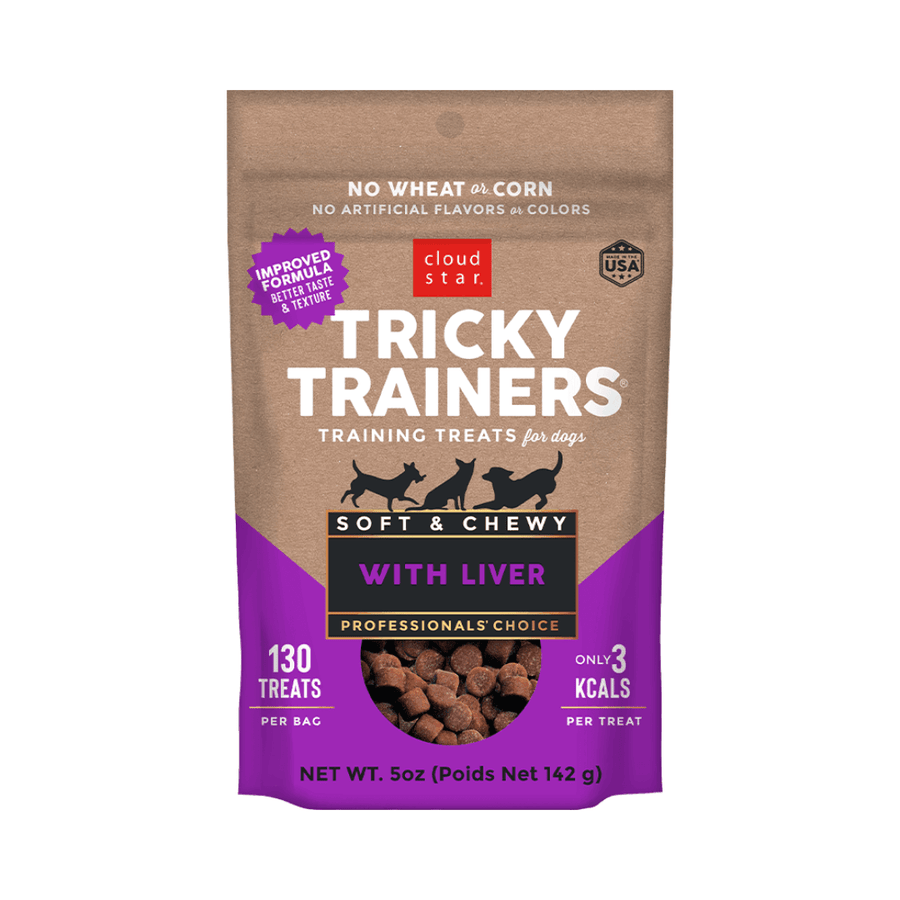 Cloud Star Dry Dog Treats - Tricky Trainers Soft & Chewy with Liver - Toronto Pets