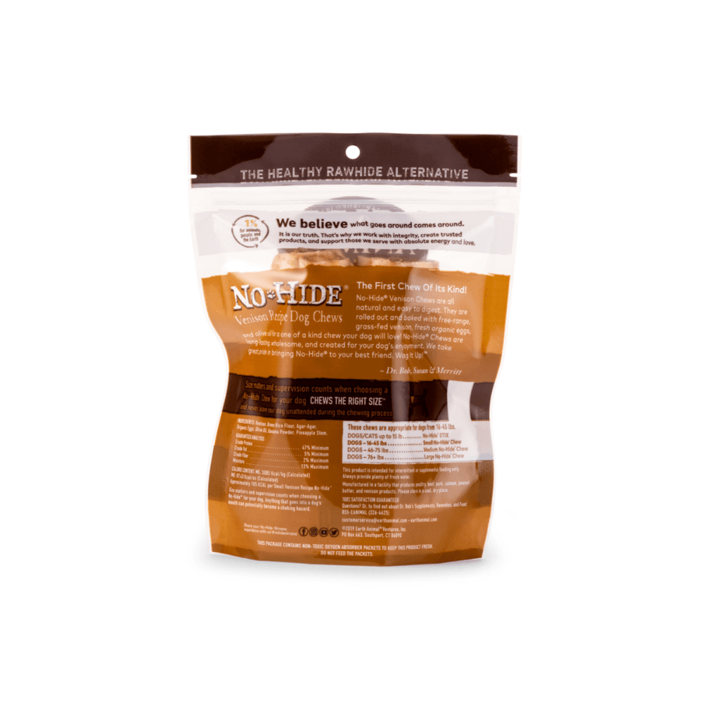 Earth Animal Dog Treats - No - Hide Venison Chew Rolls Pack - Toronto Pets