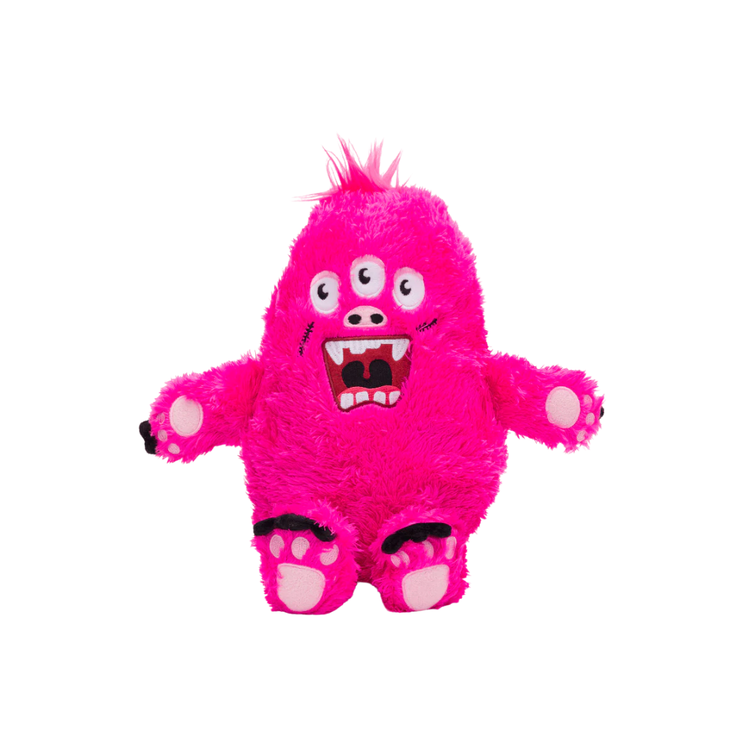 fabdog Dog Toys - Fluffy Pink Monster