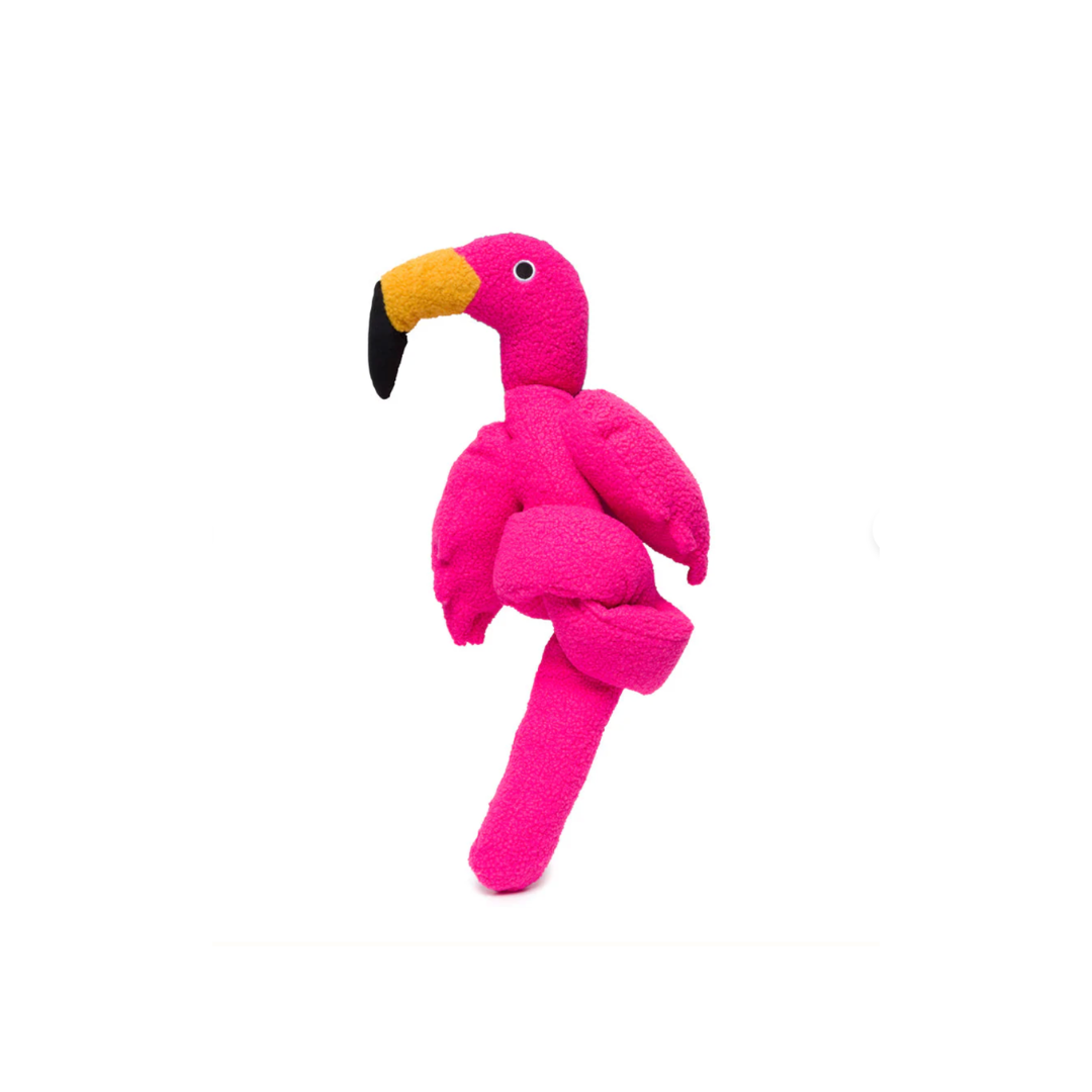 fabdog Dog Toys - Twisty Flamingo