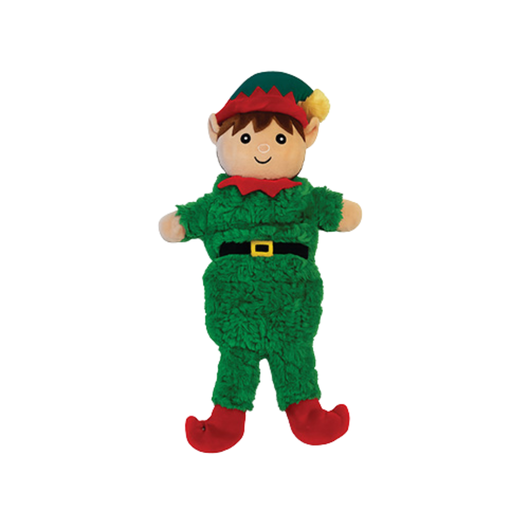 foufouBRANDS Dog Toys - HOLIDAY Squeak 'n Tubes Elf