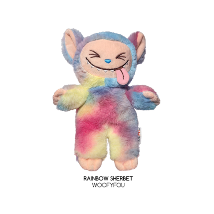 foufouBRANDS Dog Toys - fouFIT LaFouFou WoofyFou Rainbow Sherbert