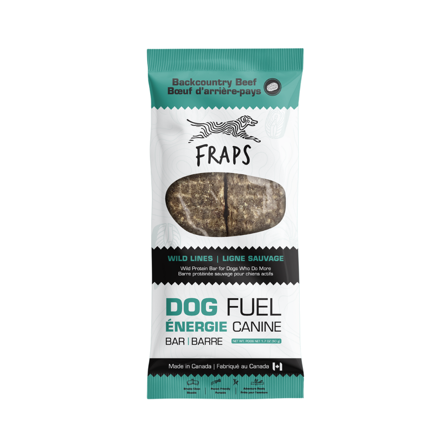 Fraps Dog Fuel Bar Backcountry Beef dog treat, 50 g pack