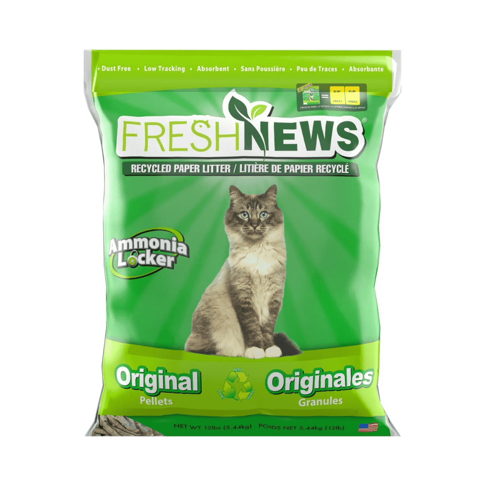 Fresh News Cat Litter - Original Recycled Paper Unscented Pellets Litter - Toronto Pets