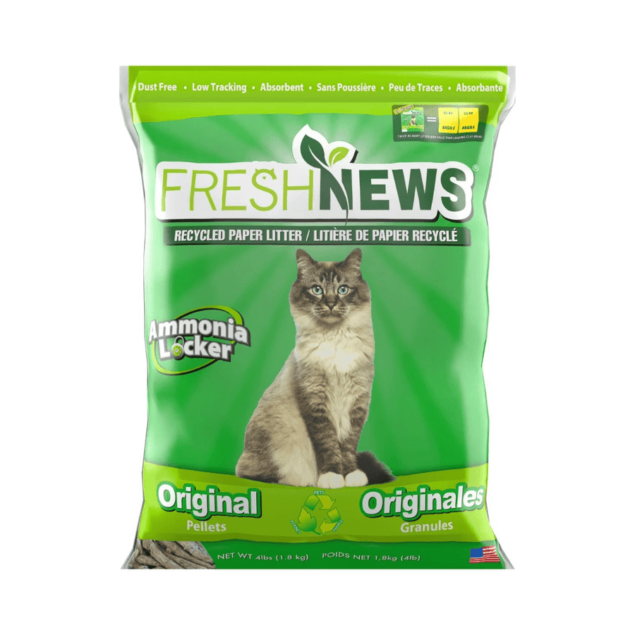 Fresh News Cat Litter - Original Recycled Paper Unscented Pellets Litter - Toronto Pets