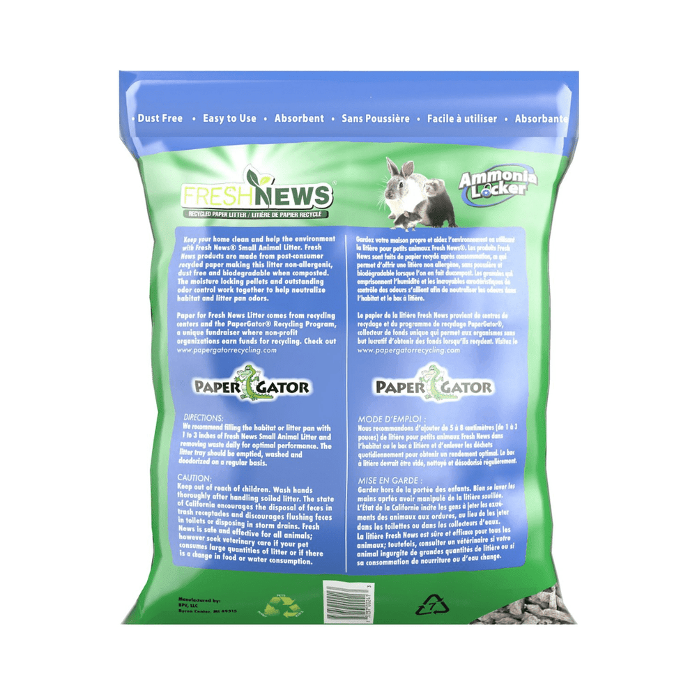 Fresh News Small Animal Litter - Original Recycled Paper Pellets Litter - Toronto Pets