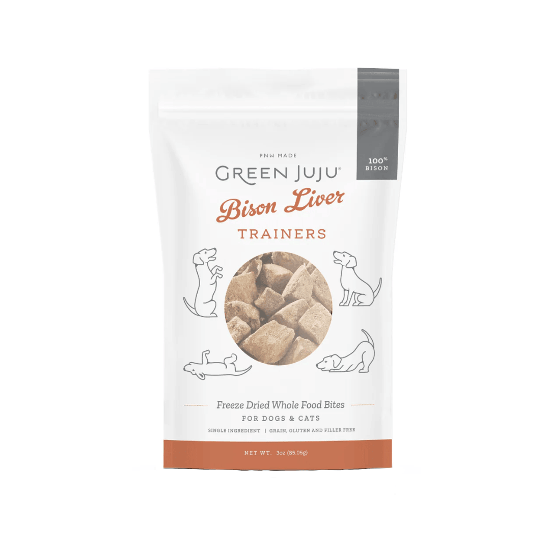 Green Juju Freeze - Dried Dog and Cat Treats - Bison Liver Trainers Whole Food Bites - Toronto Pets
