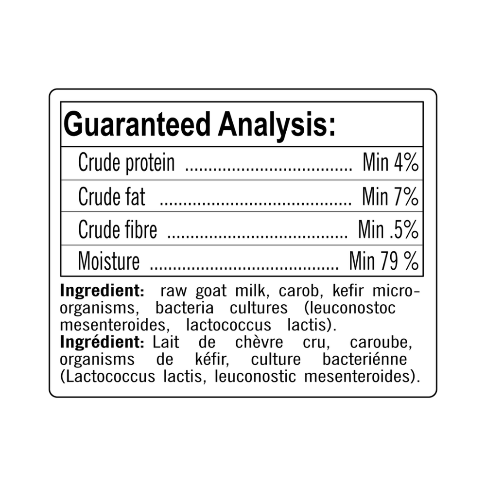 Happy Days Dairy Frozen Dog and Cat Milks - Raw Goat Milk Kefir With Carob - Toronto Pets