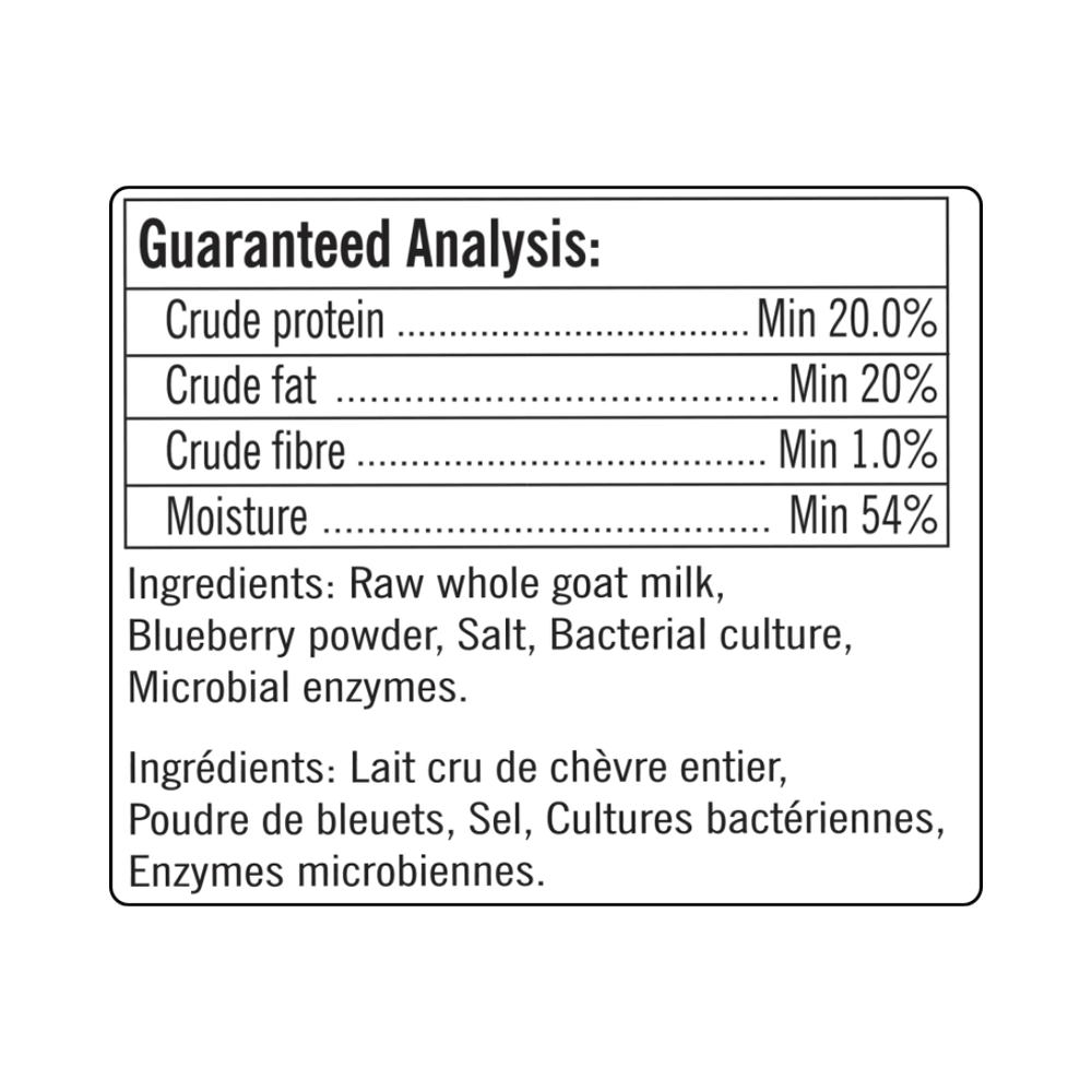 Happy Days Dairy Frozen Dog and Cat Treats - Raw Goat Cheese Treats with Blueberries - Toronto Pets