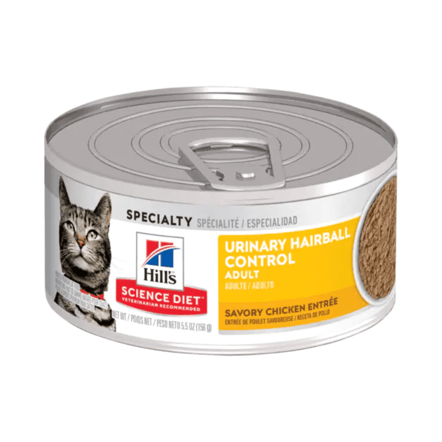 Hill's Science Diet Wet Cat Food - Adult Urinary Hairball Control Savory Chicken Entree Canned - Toronto Pets