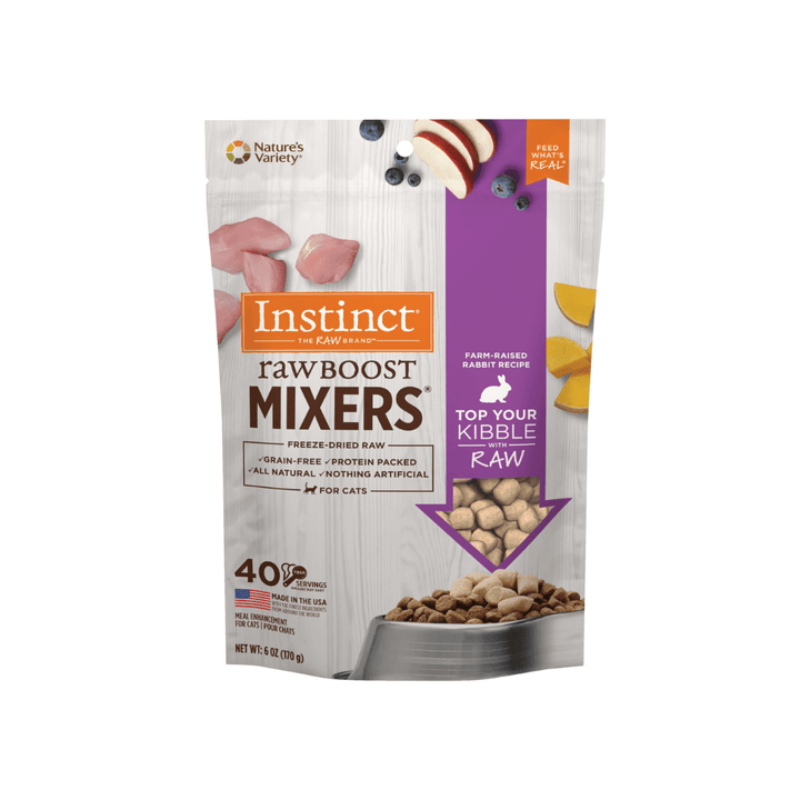 Instinct Cat Toppers & Mixers - Raw Boost Mixers Farm - Raised Rabbit Recipe Pouch - Toronto Pets