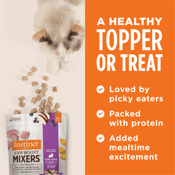 Instinct Cat Toppers & Mixers - Raw Boost Mixers Farm - Raised Rabbit Recipe Pouch - Toronto Pets