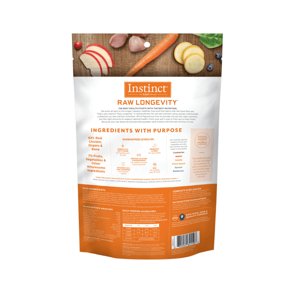 Instinct Freeze - Dried Cat Food - Raw Longevity 100% Raw Meals Cage - Free Chicken Recipe For Kittens - Toronto Pets