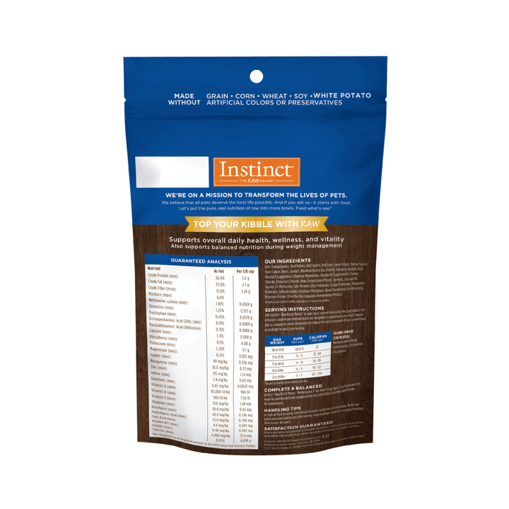 Instinct Freeze - Dried Dog Toppers & Mix - Ins - Raw Boost Mixers Multivitamin For Adult Dogs Ages 7 Plus Pouch - Toronto Pets