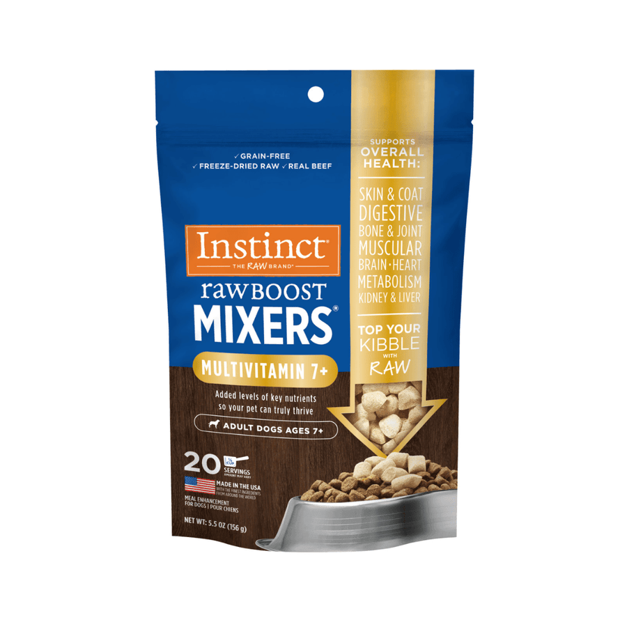 Instinct Freeze - Dried Dog Toppers & Mix - Ins - Raw Boost Mixers Multivitamin For Adult Dogs Ages 7 Plus Pouch - Toronto Pets