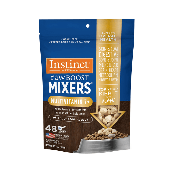 Instinct Freeze - Dried Dog Toppers & Mix - Ins - Raw Boost Mixers Multivitamin For Adult Dogs Ages 7 Plus Pouch - Toronto Pets