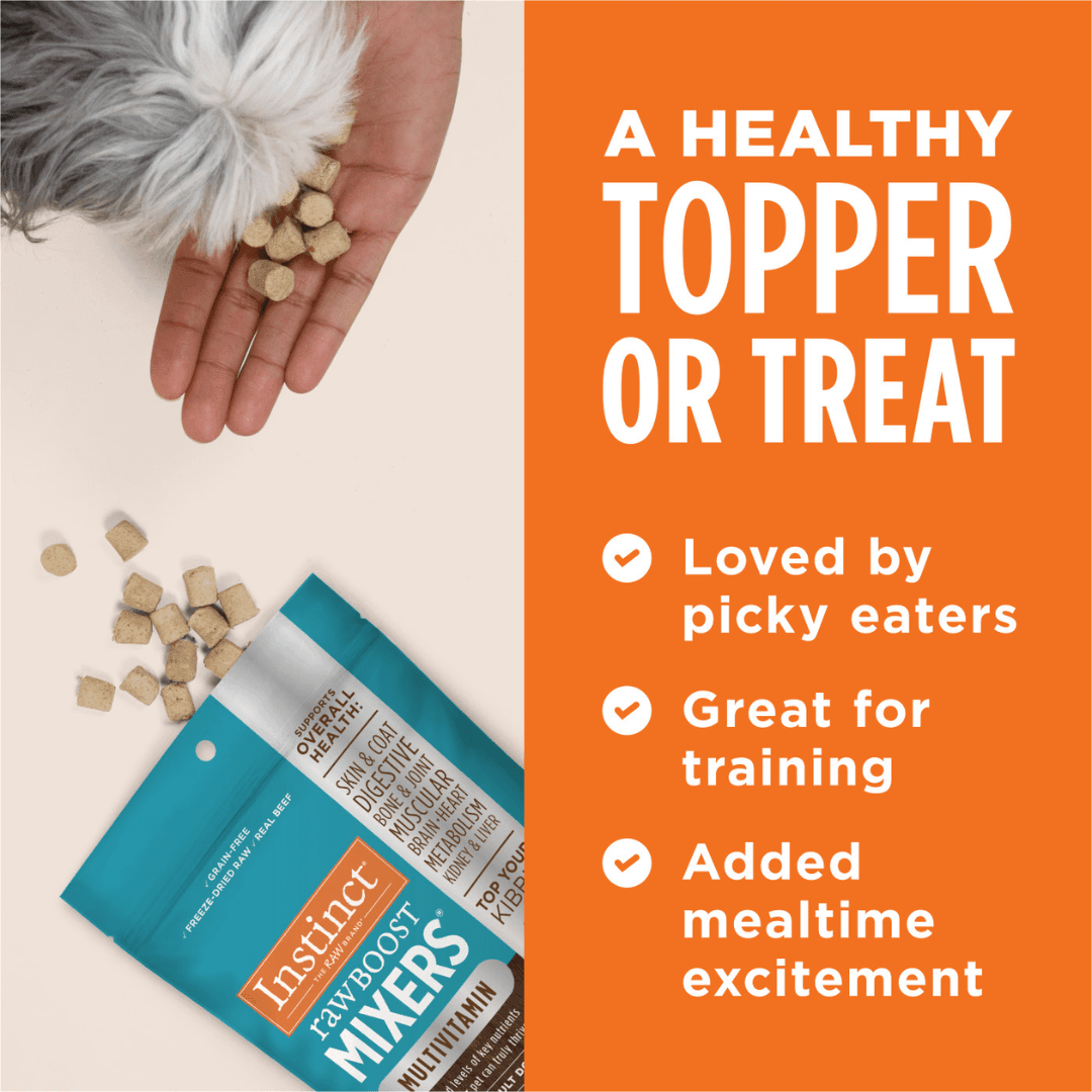 Instinct Freeze - Dried Dog Toppers & Mix - Ins - Raw Boost Mixers Multivitamin For Adult Dogs Pouch - Toronto Pets