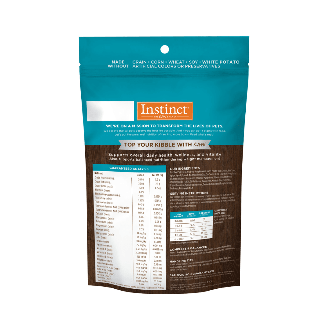 Instinct Freeze - Dried Dog Toppers & Mix - Ins - Raw Boost Mixers Multivitamin For Adult Dogs Pouch - Toronto Pets