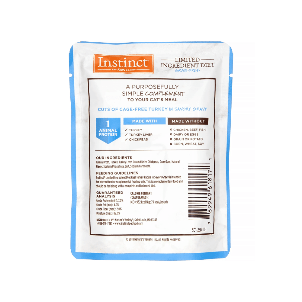 Instinct Wet Cat Food - Limited Ingredient Diet Grain - Free Turkey Pouch - Toronto Pets