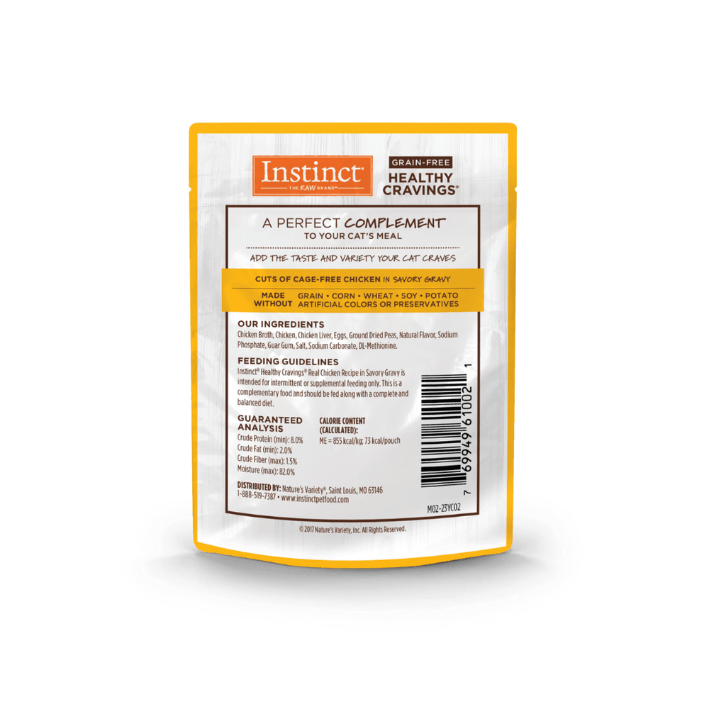 Instinct Wet Cat Topper & Mix - Ins - Healthy Cravings Real Chicken Recipe Pouch - Toronto Pets