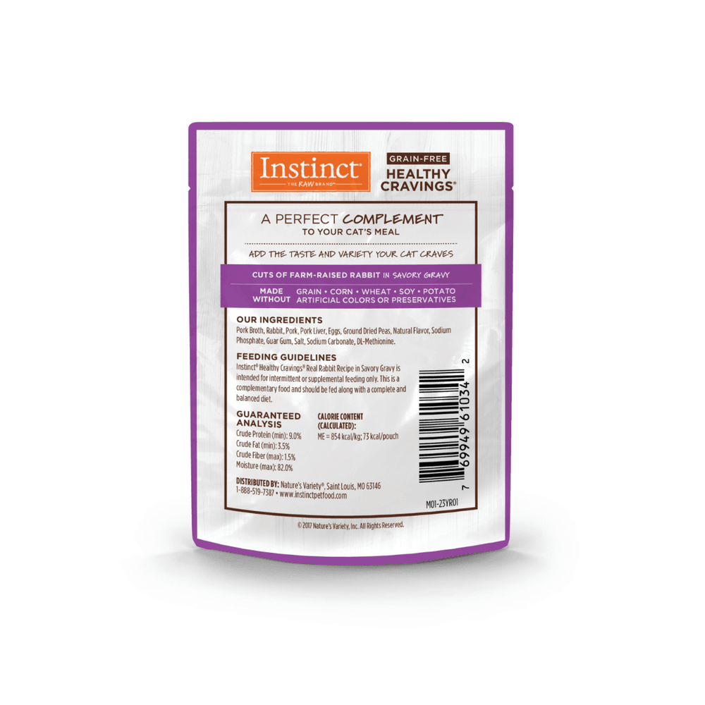 Instinct Wet Cat Topper & Mix - Ins - Healthy Cravings Real Rabbit Recipe Pouch - Toronto Pets
