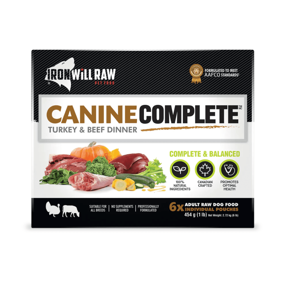 Iron Will Raw Frozen Dog Food - Canine Complete Turkey & Beef Dinner - Toronto Pets