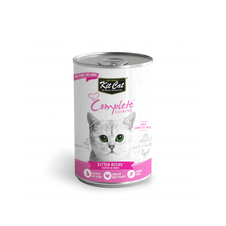 Kit Cat Wet Cat Food - Complete Cuisine Chicken In Broth Kitten Recipe Canned - Toronto Pets