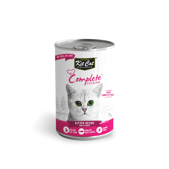 Kit Cat Wet Cat Food - Complete Cuisine Tuna in Broth Kitten Recipe Canned - Toronto Pets